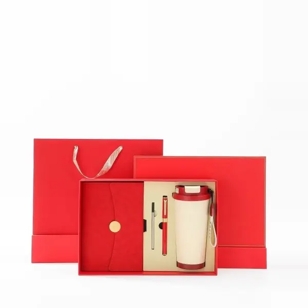 Red Luxury Notebook Pen Coffee Tumbler - Image 3