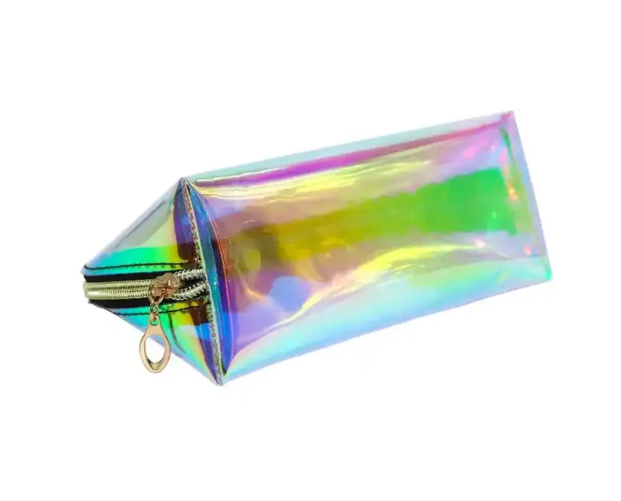 Holographic Iridescent Shell-Shaped Cosmetic Bag - Image 3