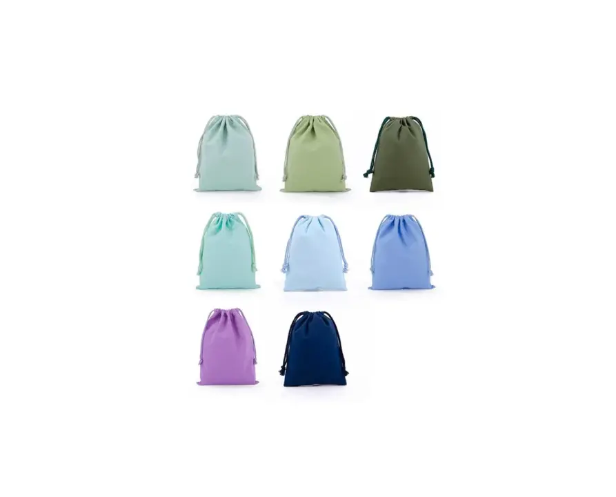 Assorted Sizes Reusable Cotton Drawstring Bags - Image 4