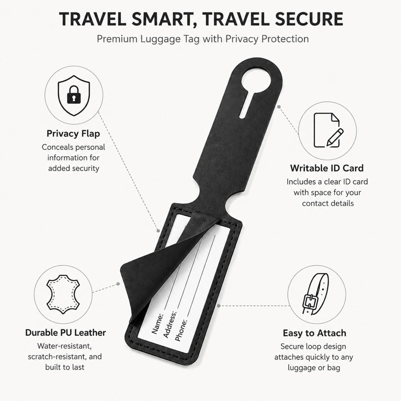 Pvc Waterproof Luggage Tag - Image 2