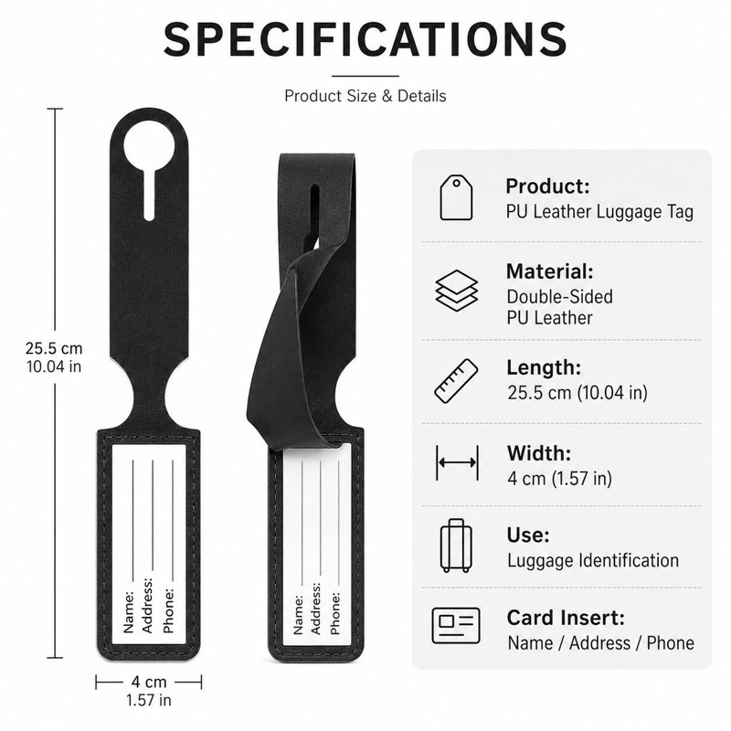 Pvc Waterproof Luggage Tag - Image 4