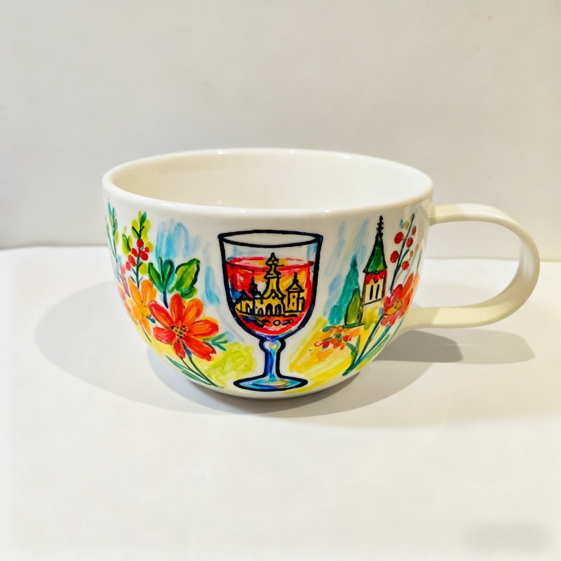 Handpainted Porcelain Mug - Image 2