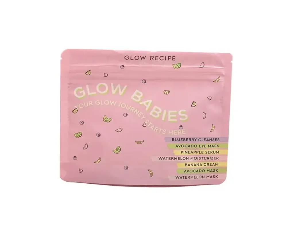 Fruit-Infused Glow Babies Skincare Sampler Set With Multi-Step Fruity Formulas Mylar Bag